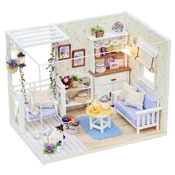 Qocolhg Toys for Toddlers Boys Girls Ages 1-3 4-6 7-12, Wooden DIY Miniature Doll House Furniture Flower Room Decorate Toy Gift 30ml, Christmas Birthday Gifts for Kids Christams Stocking Stuffers