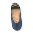 thumbnail image 6 of Victoria K Women's Denim Slip-on With Gold Buckle Ballerina Flats, 6 of 6