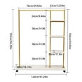 thumbnail image 2 of Miumaeov Garment Rack with 4-Tier Shelves and Universal wheels Wedding Dress Bridal Rack for Home Clothes Store, 2 of 13