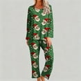 thumbnail image 6 of Fewfanhot Christmas Pajamas Long Sleeve Button Down Pjs Sets 2 Piece Loungewear Christmas Sleepwear, 6 of 6