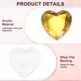 thumbnail image 2 of Paquete de 25 Strass en Forma de Corazón, Pegatinas de Strass de Acrílico de 20mm para Manualidades/Pintura/Joyería, Gemas Plásticas de Respaldo Plano [Dorado], 2 of 6