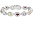 thumbnail image 3 of Sterling Silver Rhodium Plated 6.5Inch Multi-Gemstone Bracelet (6.5 X 10) Made In Thailand qx473rb, 3 of 5