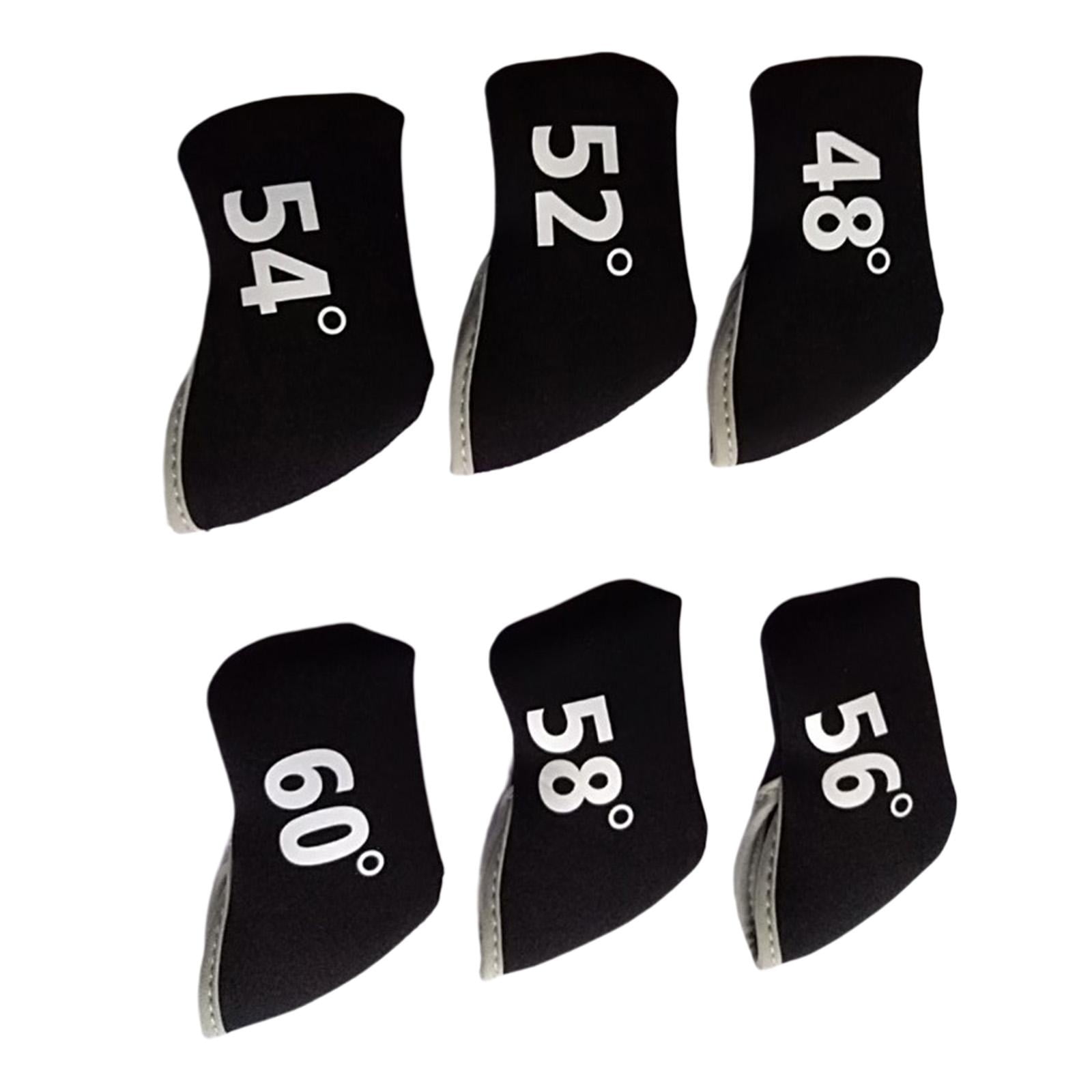 harayaa 2X 6 Pieces Golf Club Headcover Covers for All Driver Clubs Black