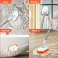 thumbnail image 7 of JEHONN 4-in-1 Tile Tub Scrubber with Long Handle, Upgraded Shower Cleaning Brush (Orange), 7 of 7