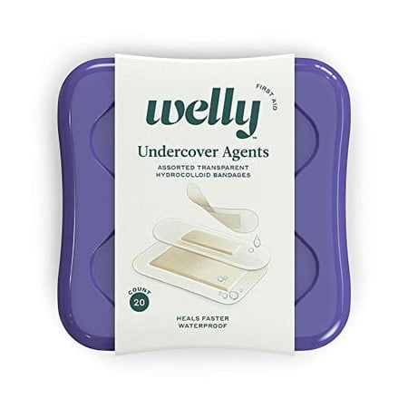 Welly Bandages Undercover Agents, Assorted Shapes Clear, 20 Ea