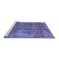 thumbnail image 2 of Ahgly Company Machine Washable Indoor Rectangle Oriental Blue Industrial Area Rugs, 2' x 4', 2 of 4