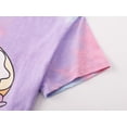 thumbnail image 4 of Beezizac Little & Big Girls Pajama Tie Dye Cotton Purple Egg Sandwich Cute 2-Piece Short Sleeve Set PJ Kid Size 8, 4 of 7