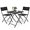 Black, variant on 3 Pieces Outdoor Patio Bistro Set, All Weather Brown PE Rattan Patio Furniture Sets with Folding Patio Square Table and Chairs for Garden,Backyard,Balcony,Porch (Black)