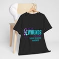 thumbnail image 3 of Wound Teal&Purple Ribbon Suicide Prevention Awareness T-Shirt ID-0628-DJ0L, 3 of 7
