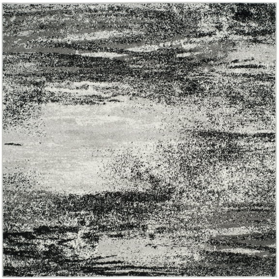 SAFAVIEH Adirondack Rudyard Abstract Area Rug, Silver/Multi, 5' x 5' Square