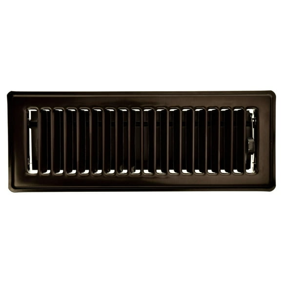 Imperial 3" x 10" Oil Rubbed Bronze Louvered Steel Floor Register, 3"x10" ORBZ Lvrd Flr Reg