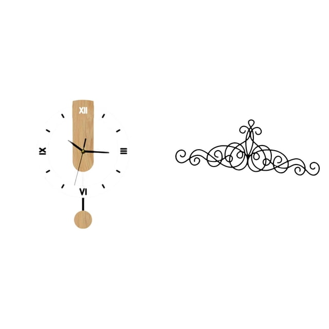Reloj de pared silencioso de metal, decoración de pared con números , placa floral, decoración colgante para interiores y exteriores, h