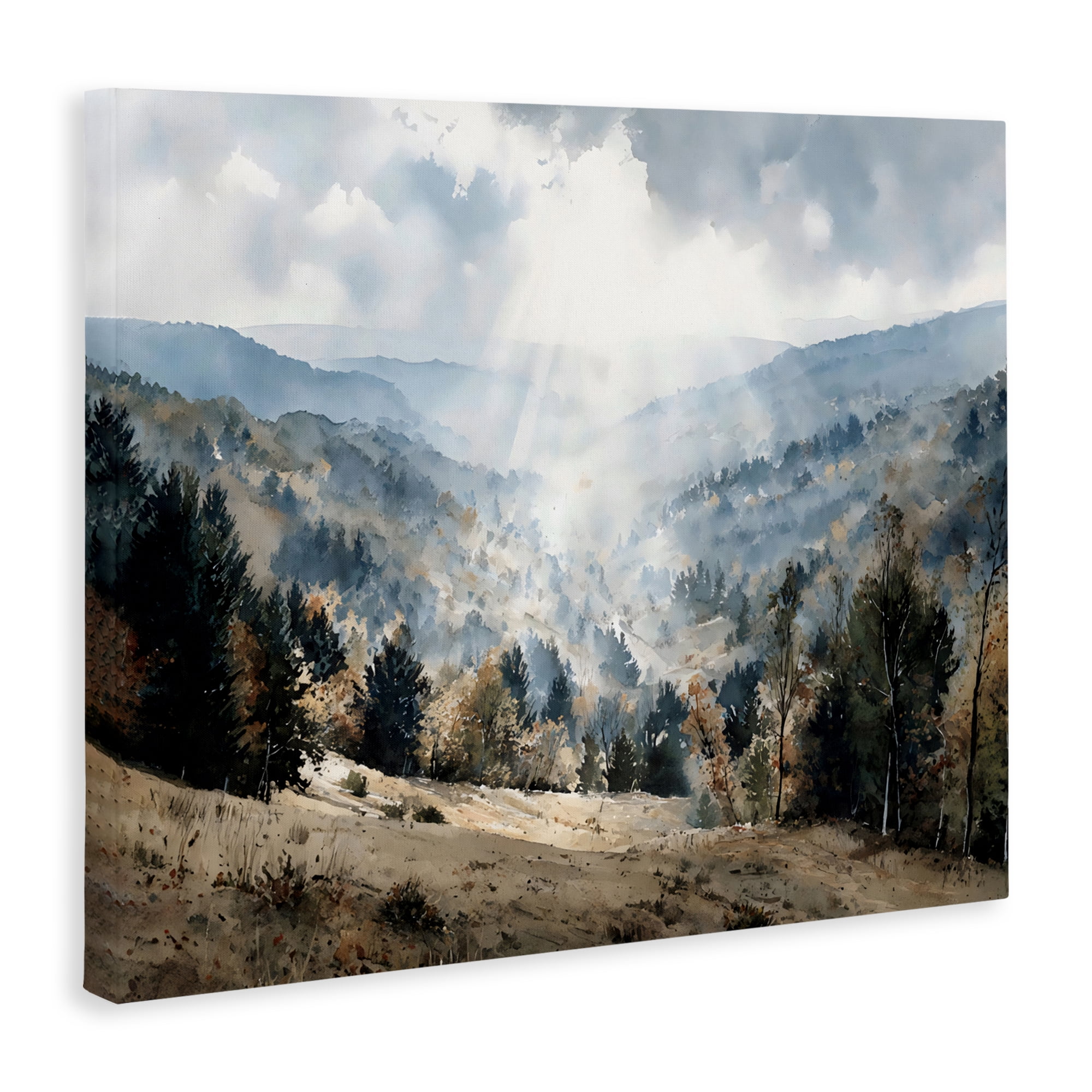 Stupell Industries Sunlit Fall Valley Beams Canvas Wall Art, design by Franklyn Gregory