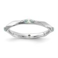 thumbnail image 6 of Auriga Fine Jewelry 925 Sterling Silver Rhodium-plated Aquamarine Ring for Women Size- 9, 6 of 6