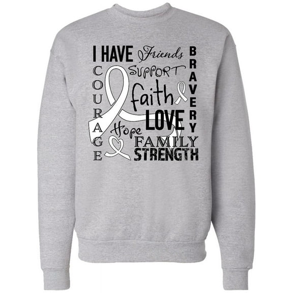 Inktastic I Have... Inspirational Words for Those Battling Lung Cancer Adult Sweatshirt