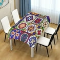 thumbnail image 7 of Coolnut Unbreakable Square Tablecloths with Dust and Wrinkle Resistance-54x54In, Mexican Talavera Ceramic Wedding Kitchen Picnic Buffet Holiday Party House Decor, 7 of 7