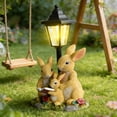 thumbnail image 5 of Kuroiy Resin Bunny Garden Statue Solar Outdoor Light, Yellow LED Lawn Decor, 33 x 16 x 15 cm Weatherproof, Fade Resistant, Auto Dusk Sensor for Villa, Patio, Balcony, Home, 5 of 8