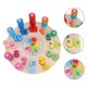 thumbnail image 5 of 1 juego de reloj de madera colorido con números del 1 al 12, juguete educativo de aprendizaje temprano, regalo para bebés, niños y niñas., 5 of 7