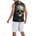 thumbnail image 2 of Pofeuu Gold Pattern Skull Print Basketball Jersey, Shirts for Men Youth Basketball Jersey Crew Neck-4X-Large, 2 of 6