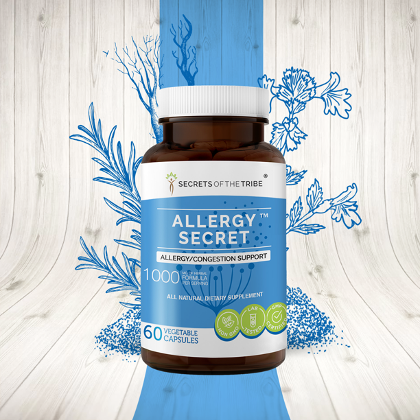 Allergy Secret 60 Capsules, 500 mg, Rosemary, Mullein leaf, Marshmallow