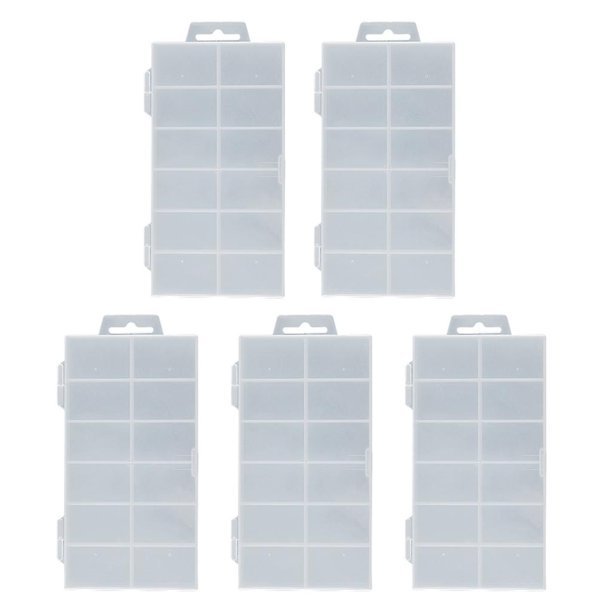 2 Caja organizadora de almacenamiento vacía para puntas de uñas postizas, joya para uñas