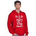 thumbnail image 5 of Life Based True Story Sarcastic Humor Unisex Plus Size Zip Hoodie Brisco Brands 5X, 5 of 6