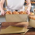 thumbnail image 3 of Pullman Loaf Pan with Lid, 1 Pack Non-Stick Black Bread Loaf Pans for Homemade Bread Carbon Steel Bread Toast Box with Cover for Bakeware Bread Toast Oven Baking Gold, 3 of 5