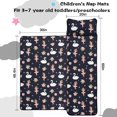 thumbnail image 5 of Princess and Swan Black Pattern Teens Toddler Nap Mat with Pillow, Sleeping Mat Bag for Preschool Daycare 60"x20", 5 of 6