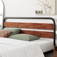 thumbnail image 4 of Metal Bed Frame with Wood Headboard, Heavy Duty Platform Bed Frame, King Size, 4 of 7