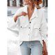 thumbnail image 5 of Pntutb moda mujer invierno sólido Casual manga larga botones Outwear abrigo blusa Pntutb Pntutb-2958, 5 of 9