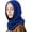 1 Pc Hooded Hat: Blue, variant on Hooded Scarf Hat Knit Balaclava Women Beanie Skull Cap with Drawstring Warm Winter Hats for Women Men Outdoor Sports