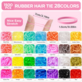 thumbnail image 2 of Livhil Hair Ties, 28 Colors Hair Accessories for Girls, Rubber Bands for Hair, Elastic Hair Ties, 1500pcs Elastic Baby Toddler Hair Ties, 2 of 6