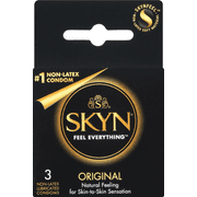 Angle View: SKYN Non-Latex Condoms, Original, 3 Count