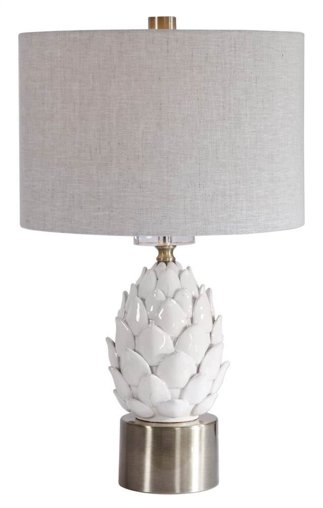 tall white table lamp