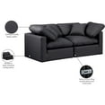 thumbnail image 2 of Meridian Furniture Indulge 70" Vegan Leather Modular Sofa in Black, 2 of 9