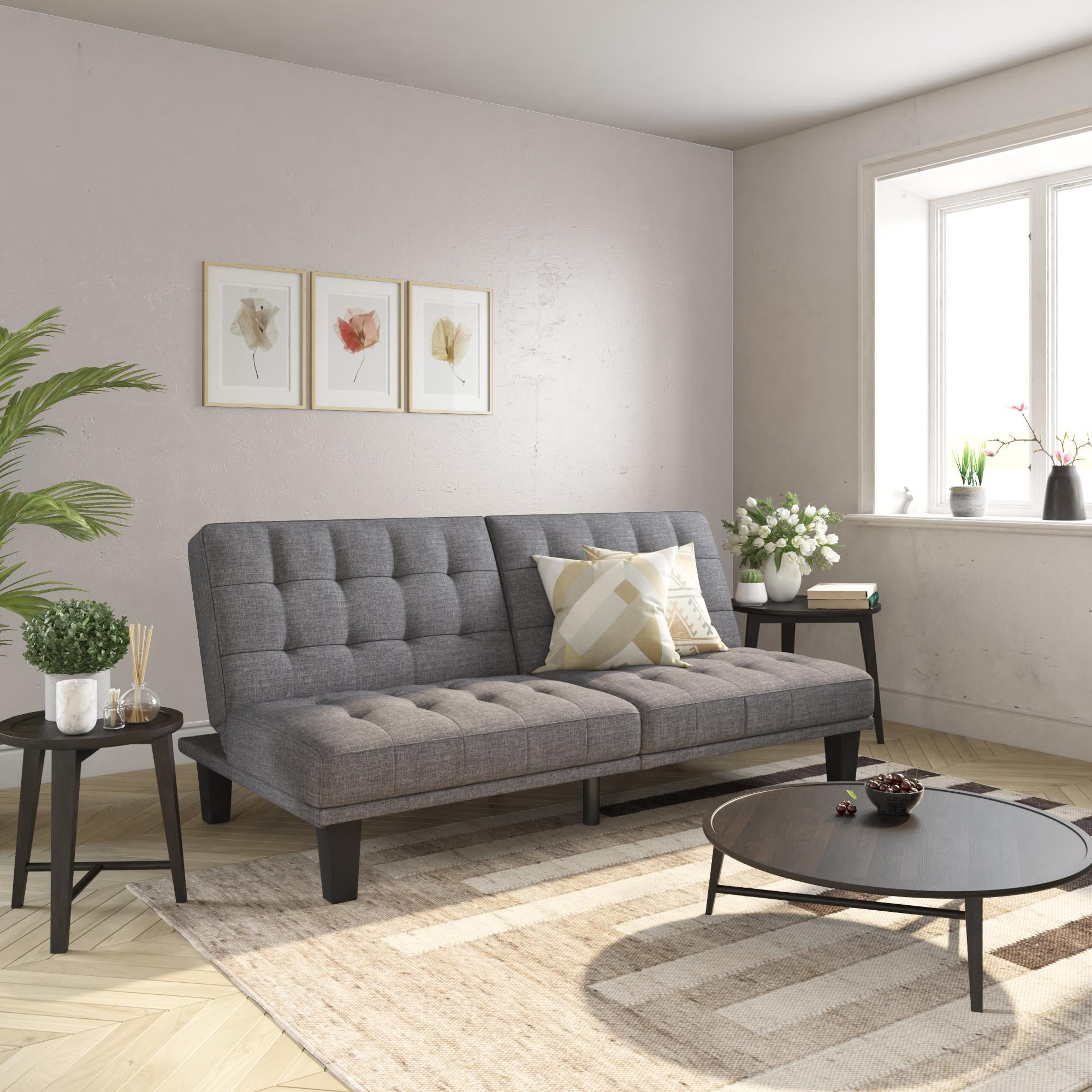 DHP Dexter Futon and Recliner Lounger, Multifunctional Sofa, Quick