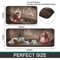 thumbnail image 3 of 2 Piece Coffee Kitchen Decor Rug Set, Home Kitchen Sink Rugs and Mats Non Skid Washable Absorbent Microfiber Kitchen Floor Carpet 17"x47"+17"x30", 3 of 5