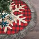 thumbnail image 1 of Falda de Árbol de Navidad Ganfancp Navidad Flor Decorativa Plaid 48 Pulgadas Gran Copo de Nieve, 1 of 7