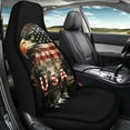 thumbnail image 4 of Jeiento USA Flag Car Seat Covers Front Seats Only Eagle Bucket Seat Covers 1 PCS Saddle Blanket Seat Covers Protector Auto Accessory Universal Fit for Most Vehicles 4Th of July Decor, 4 of 6