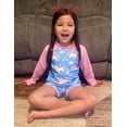 thumbnail image 3 of Aideaone Girls Rash Guard Swimsuit Long Sleeve Bathing Suit 2-Piece Set 3-10 Years, 3 of 6