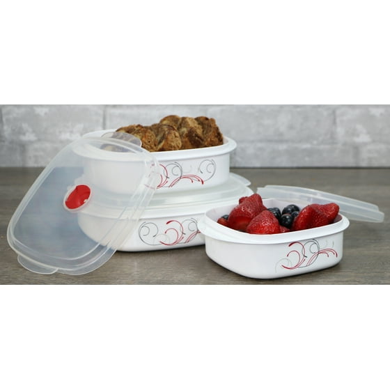 Corelle Coordinates 6Piece Microwave Safe Cookware/Storage Set