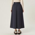 thumbnail image 2 of Womens High-Waist Pleated A-Line Midi Skirt With Belt - Black, 2 of 5