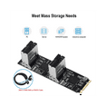 thumbnail image 5 of M.2 PCIe3.0 to 8 Ports SATA 6G Multiplier Controller Card B/M Key NGFF with 2 Mini SAS Interface Each Port Arrive 6Gbps, 5 of 8