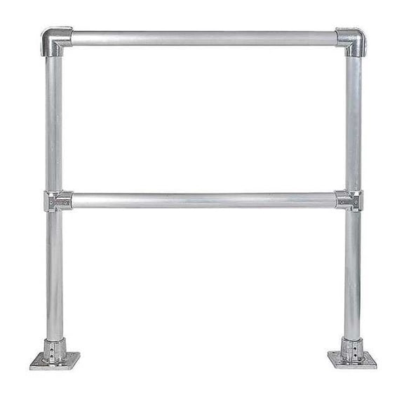 Hollaender Handrail Section,4 Ft,Aluminum Mil 50220