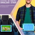 thumbnail image 4 of Shockproof Case for Galaxy Tab A 8.0 inch, Heavy Duty Stand Anti Scratch Drop-Proof Protection Kids Case with Hand Shoulder Strap for Galaxy Tab A 8.0 2019 Release SM-T290/T295/T297,Aqua & Blue, 4 of 7