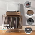 thumbnail image 3 of Reproductor de vinilo retro Turntable Seasonlife, inalámbrico de 3 velocidades, 3 of 8