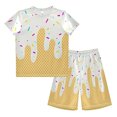 thumbnail image 1 of MKLEKYY Conjunto De Camiseta Y Pantalones Cortos De Verano Para Niñas, Informal, De Manga Corta, Ropa De Juego Cómoda Para Niños Pequeños De 2 A 12 Años, 1 of 3