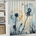 thumbnail image 6 of Pratyus Dandelion Dragonfly Printed Shower Curtain with Hooks, 100% Polyester Fabric, Bathroom Decoration, Various Sizes 36x72, 6 of 7