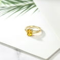 thumbnail image 4 of Gem Stone King 18K Yellow Gold Plated Silver Yellow Citrine Solitaire Engagement Ring for Women (1.50 Cttw, Gemstone Birthstone, Oval 9X7MM, Available in Size 5, 6, 7, 8, 9), 4 of 4