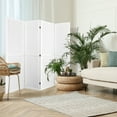 thumbnail image 5 of 4 Panel Room Dividers, 5.6FT Pegboard Wooden Room Divider with Hanging Hole, Folding Privacy Screen Room Partitions, Freestanding Peg Board Display for Home Office Trade Show Craft Show, 5 of 8